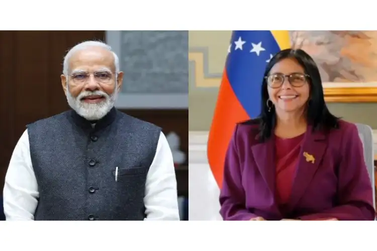Prime Minister Narendra Modi meets Venezuela's Acting President Delcy Rodriguez