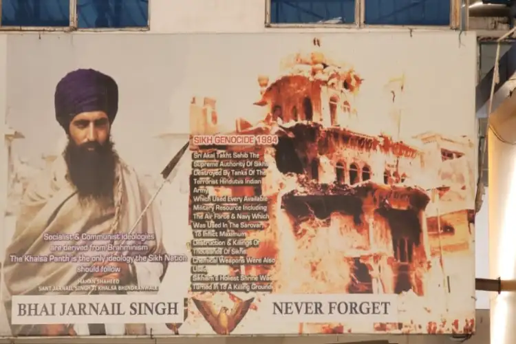 Posters of Jarnail Singh Bhindranwale distributed at Akal Takht Sahib on 42nd anniversary of Operation Blue Star