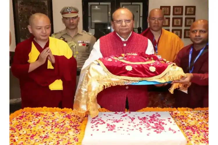 Sacred relics of Lord Buddha's chief disciples return to Delhi from Mongolia; LG Ladakh hails 