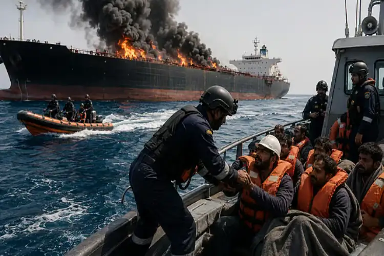 India condemns attack on merchant shipping vessels; calls for lasting peace in region and beyond