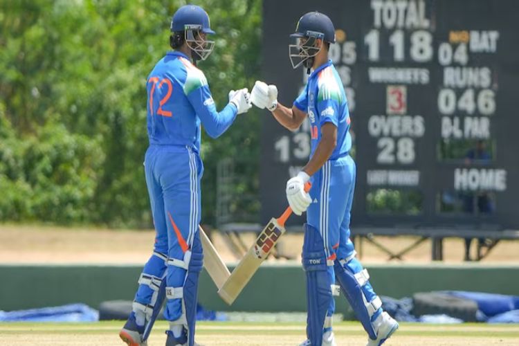 Half centuries from Tilak, Gaekwad and Prabhsimran helped India A reach 349 for nine.
