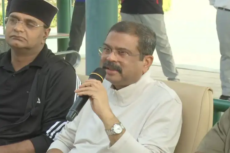 Union Minister Dharmendra Pradhan visits MP state shooting academy in Bhopal