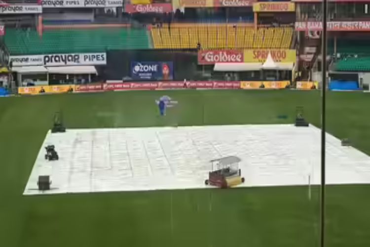The toss for the first ODI between India and Afghanistan was delayed due to rain.
