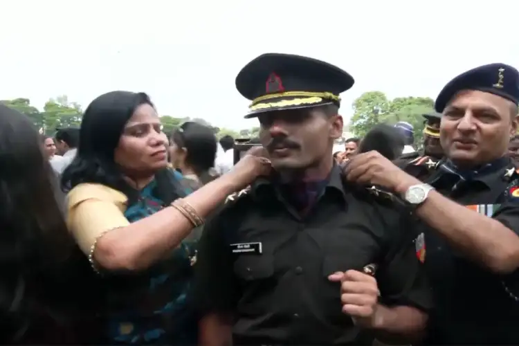 Military cadets share inspiration; parents adorn shoulders with stars at pipping ceremony