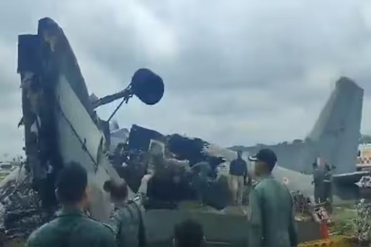 Indian Air Force transport aircraft crashes in Jorhat, Assam