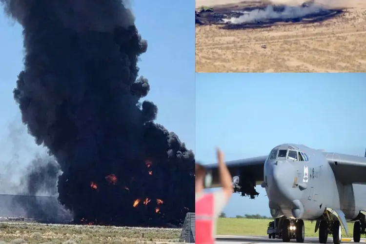 B-52 bomber crash, eight people killed.