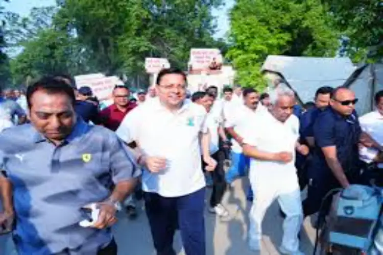 Uttarakhand CM Dhami participates in 'Run for Yoga' event in Dehradun