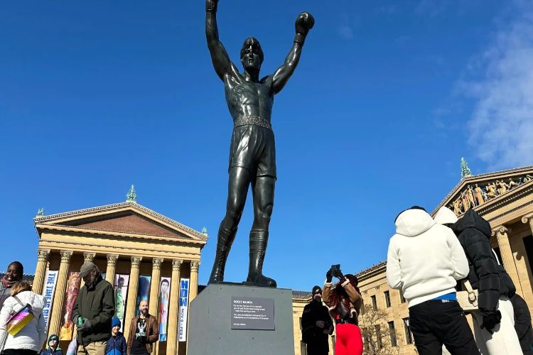 Fans didn't put a Brazilian jersey on Rocky's statue to prevent it from being cursed.