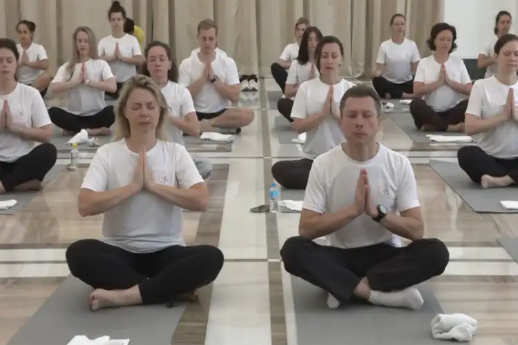 'Grateful to PM Modi for taking Yoga international': Russian Embassy hosts Yoga session