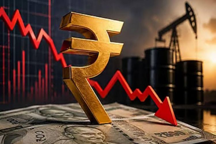 Rupee falls 34 paise to 94.67 per dollar