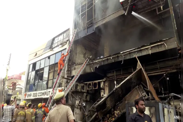 Major police action in Lucknow fire incident: building sealed, three arrested.