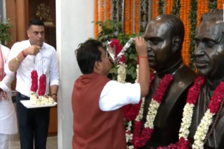 BJP chief Nitin Naveen paid tribute to Shyama Prasad Mukherjee