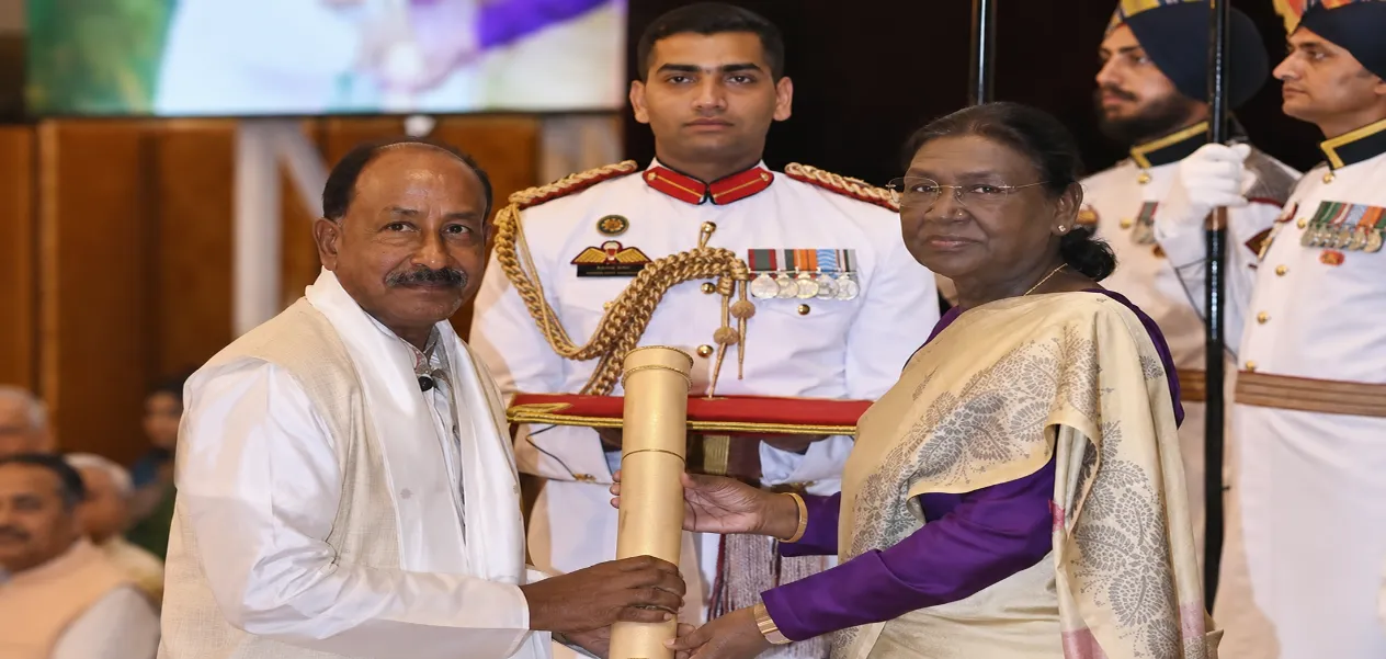 Assam's Nuruddin Ahmed receives Padma Shri; an inspiring journey from village to Rashtrapati Bhavan. AI photo