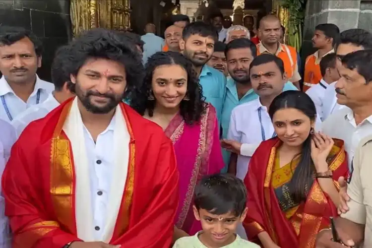 Nani offers prayers at Tirupati amid buzz around 'The Paradise'