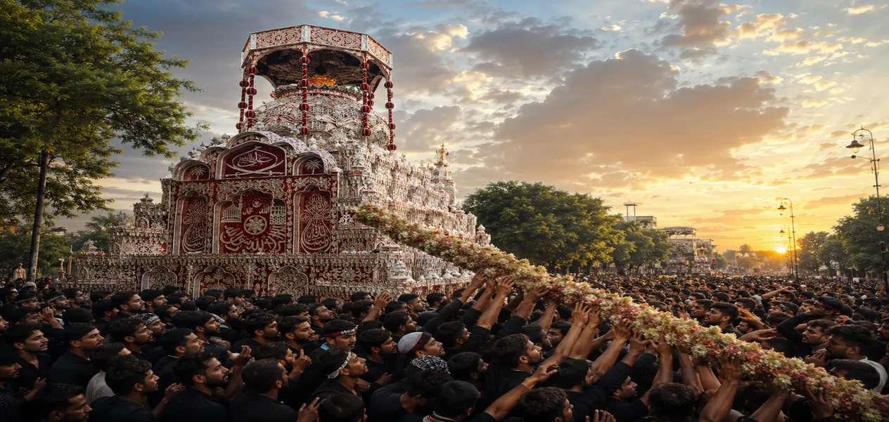 Muharram 2026: Jaipur’s royal Tazias and Lucknow’s Azadari showcased a shared heritage. AI Photo
