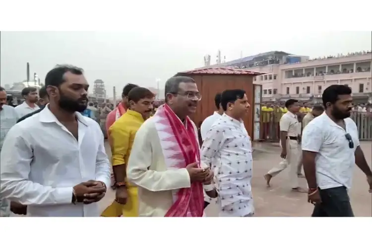 Odisha: Union Minister Dharmendra Pradhan joins thousands of devotees for sacred 'Snana Yatra' in Puri
