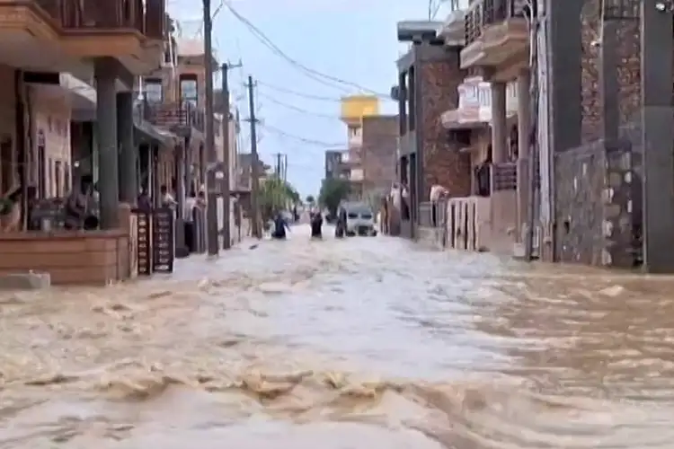 Heavy rainfall causes waterlogging in parts of Rajasthan's Dungarpur