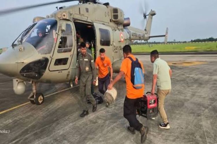Helicopters deployed to deliver essential supplies to flood-hit areas in Arunachal Pradesh