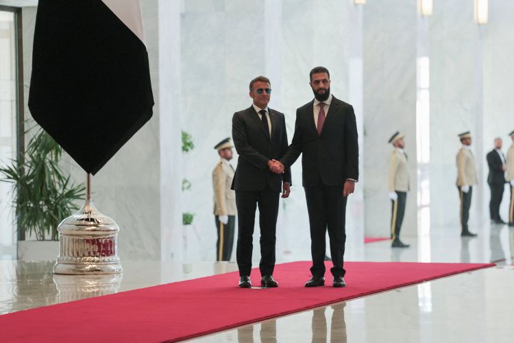 Blasts rock Damascus during French President Macron's visit to Syria; Macron safe