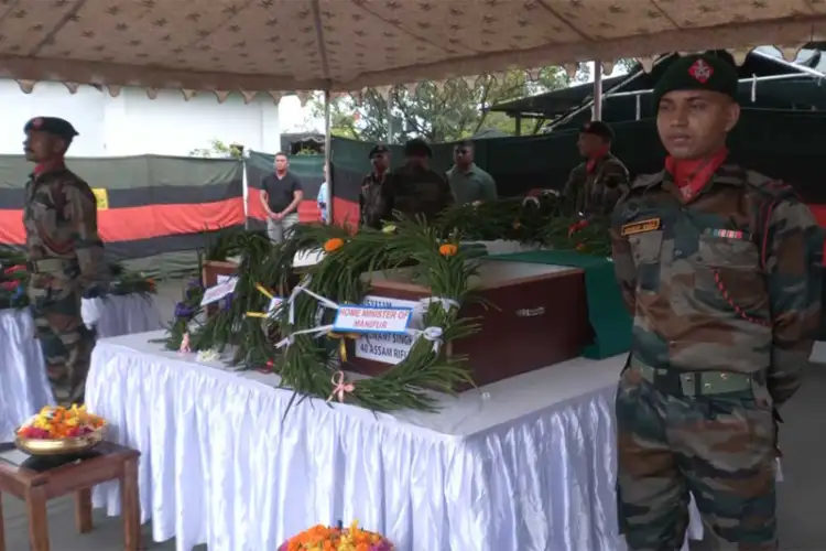 Manipur govt pays tribute to 2 Assam Rifles jawans; wreath-laying ceremony held in Imphal