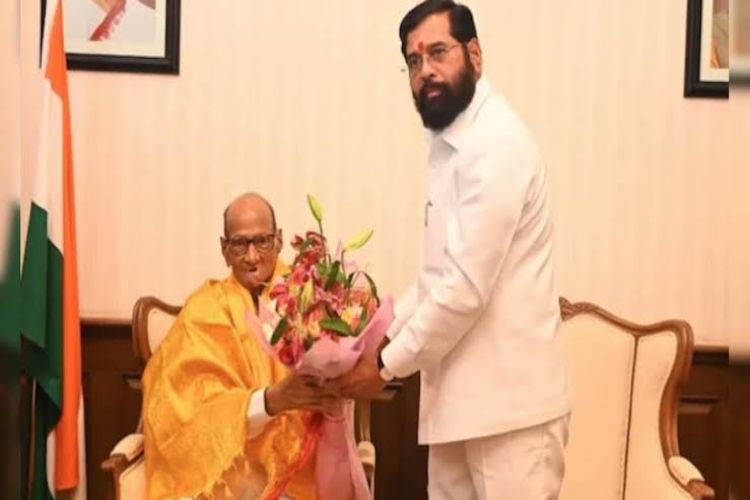 Pawar's meeting at Shinde's office sparked a war of words between allies Shiv Sena and NCP (SP).