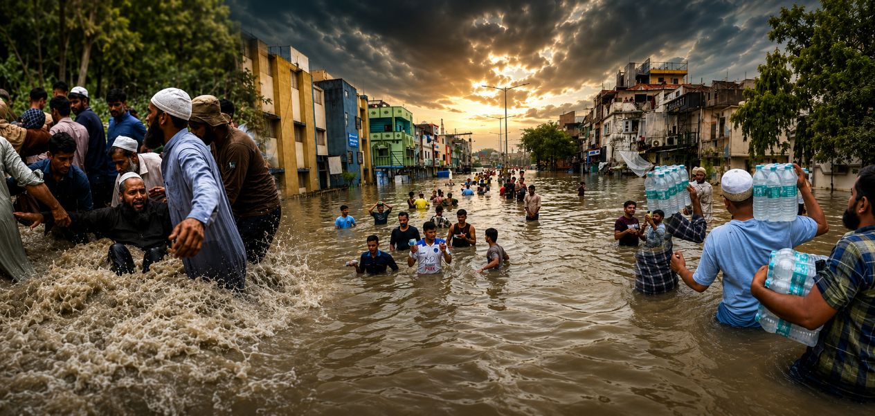 Surat floods: Muslim youth become an example of relief, rescue and humanity