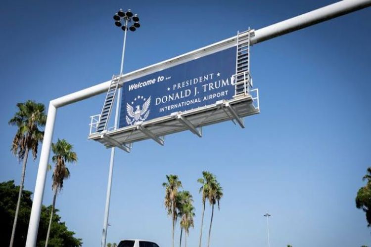 Palm Beach International Airport in Florida named after President Trump