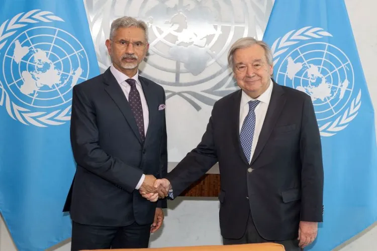 Jaishankar meets UN chief; discusses India's global role.