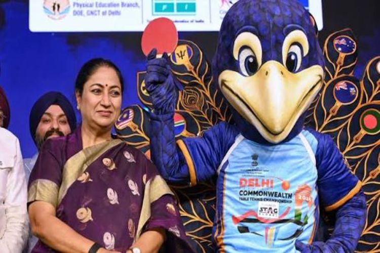 Delhi CM unveils Commonwealth Table Tennis Championship mascot 'Mayur'