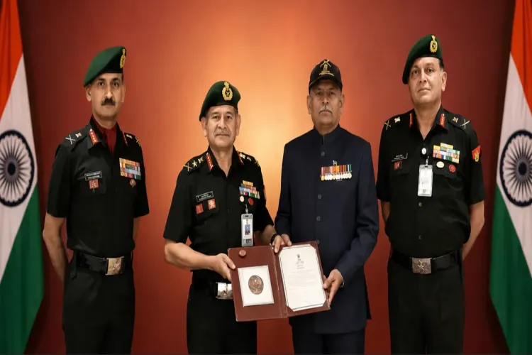 Liyakat Ali honored with the Veteran Achievers Award by the Army Chief.