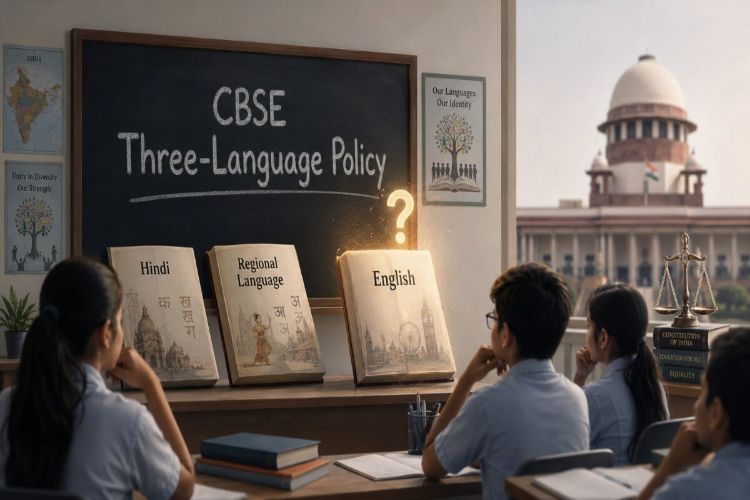  the CBSE's policy of introducing a third language from Class 9.
