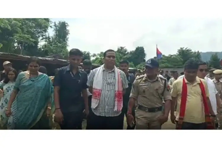 Assam Forest Minister Jayanta Mallabaruah reviews situation at Behali Reserve Forest and orders strict action