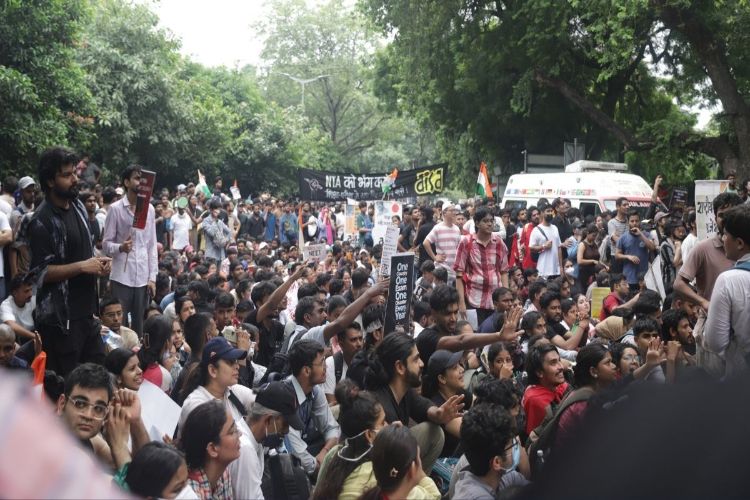 Ruckus erupts in Ras against police action against NEET candidates