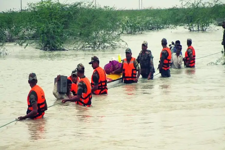 Indian Army rescues 57 people from floodwaters in Gujarat's Navsari