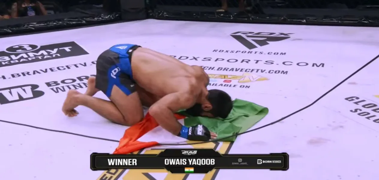 Kashmir's Owais Yaqoob scores a spectacular first-round victory at Brave CF 107.