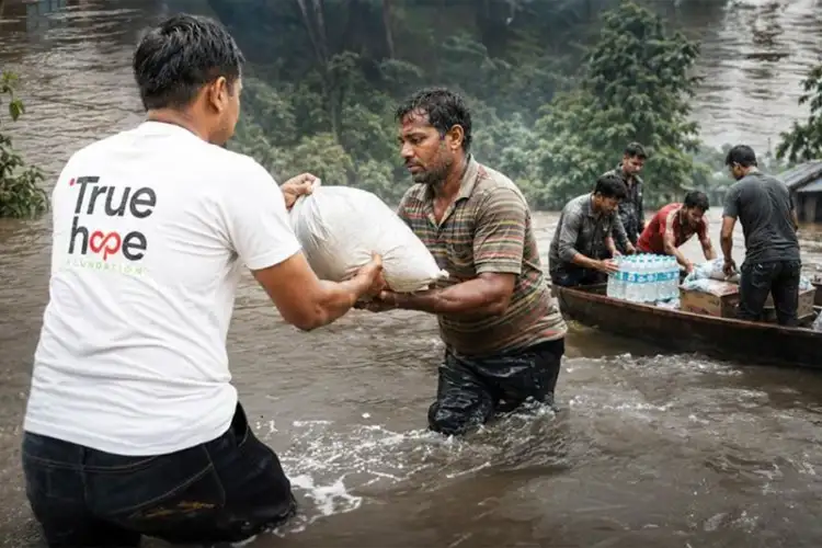 True Hope Foundation delivers 1000 relief kits to flood-affected families in Assam, reaching more than 2,000 people
