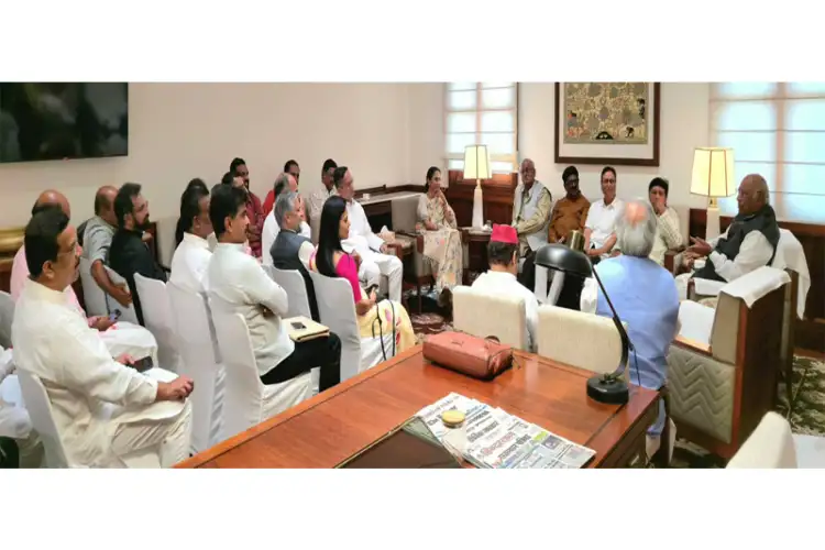 INDIA Bloc leaders hold floor strategy meeting at Parliament House today