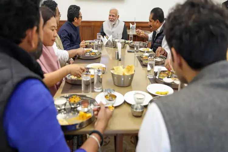 PM Modi hosts breakfast meeting with 37 BJP MPs during Parliament session