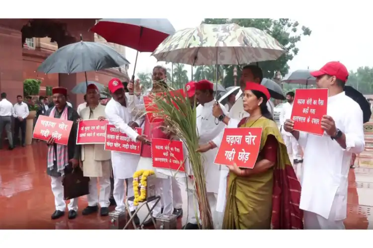 Opposition stages protest in Parliament over Ram Mandir donation theft row