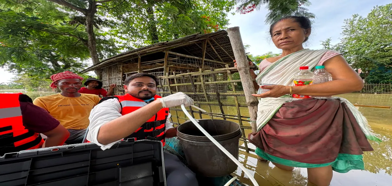 From Tripura to Assam: 'InstaWater' technology purifying murky floodwater in seconds.