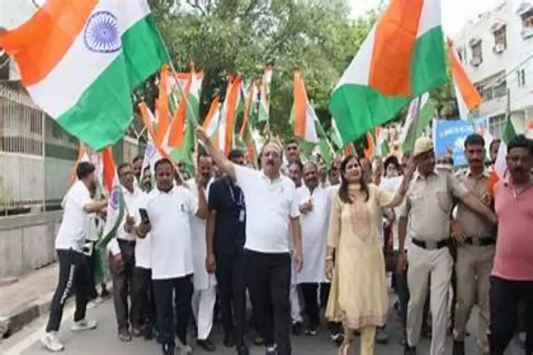 Delhi ministers, MLAs participate in Tiranga Yatra at Assembly premises ahead of Independence Day