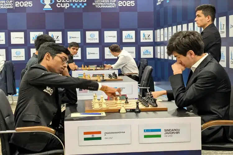 India GM Praggnanandhaa beats Javokhir Sindarov at Sinquefield Cup