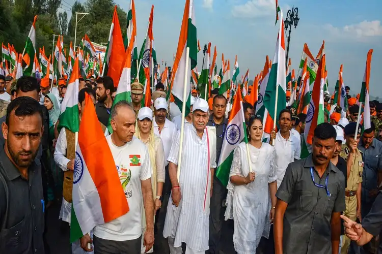 J-K: LG Manoj Sinha flags off Tiranga Rally in Srinagar; Dy CM emphasizes 
