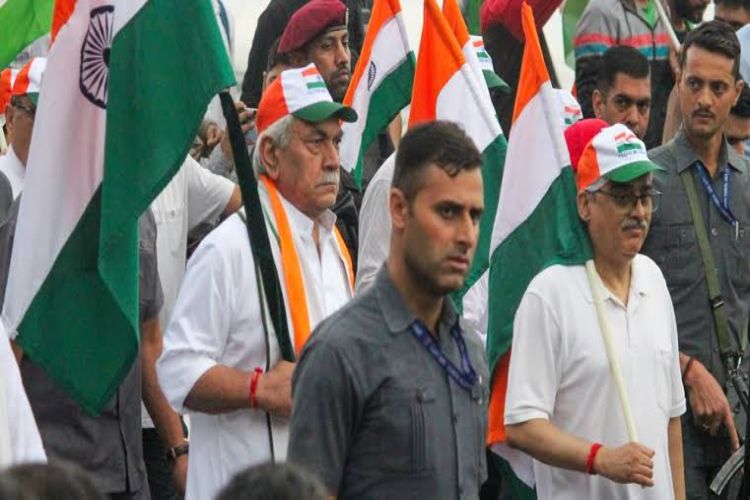 Tricolour rallies were held in Kashmir, Lt. Governor Sinha said 