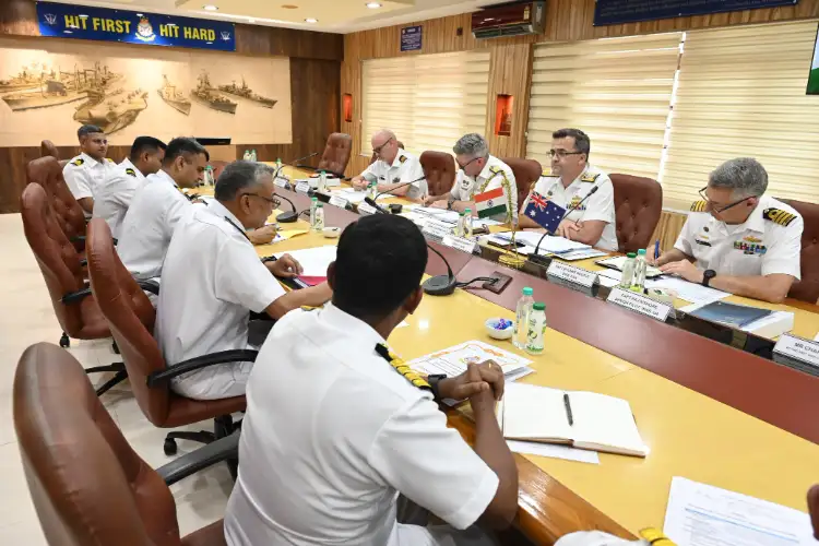 Indian and Australian Navies discuss enhancing operational interoperability, capability-building cooperation