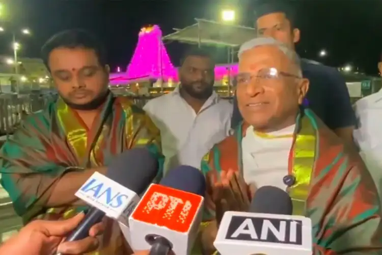 Rajya Sabha Deputy Chairman offers prayers at Tirumala temple