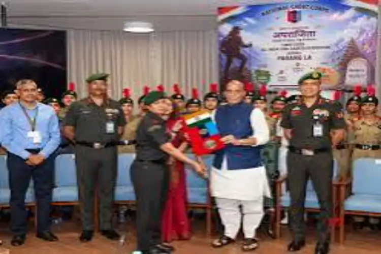 Defence Minister flags-off NCC's All India Girls High Altitude long trek 'Aparajita - Parang La 2026'