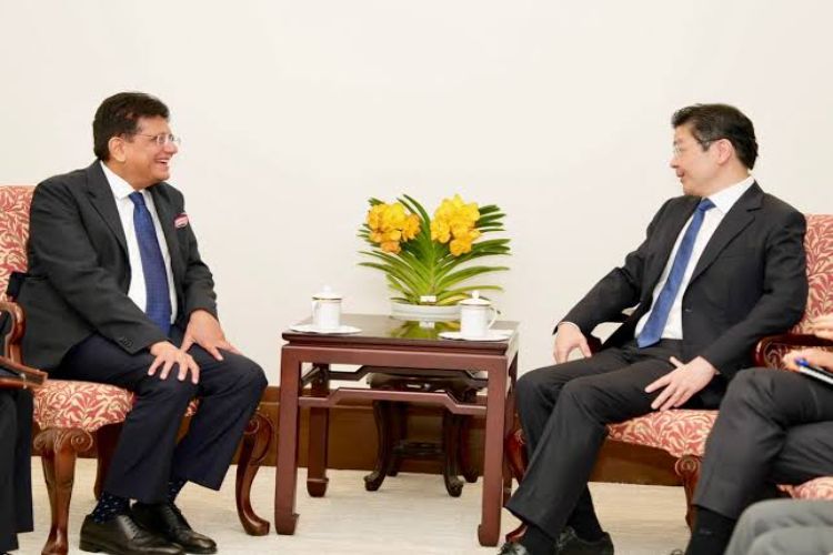 Goyal arrives in Singapore with a 70-member business delegation to strengthen trade and investment ties