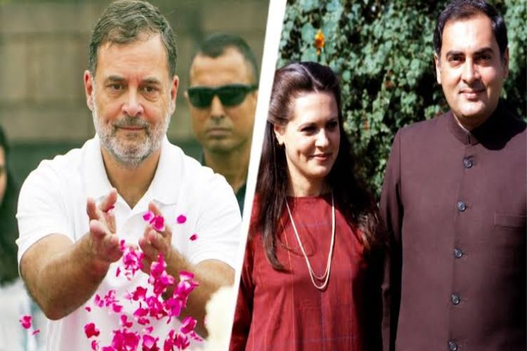 On his mother's autobiography, Rahul said: Papa must be looking proudly at his beautiful Sonia from up above.