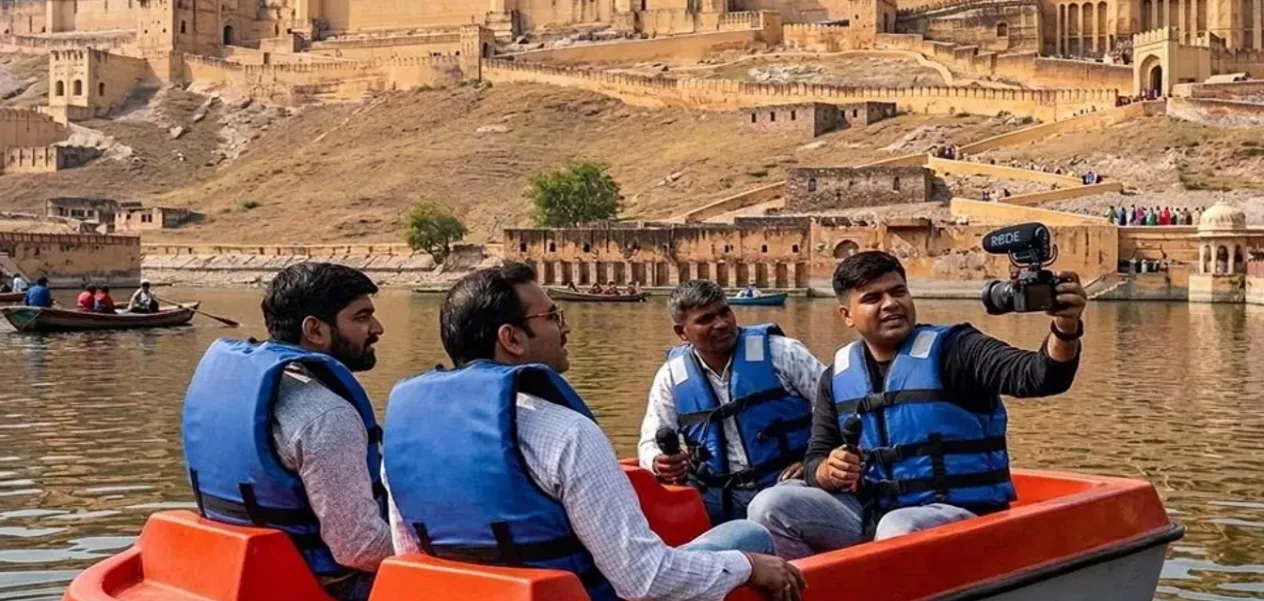 Mavtha Lake in Amer, Jaipur, has become a new hotspot for tourists.